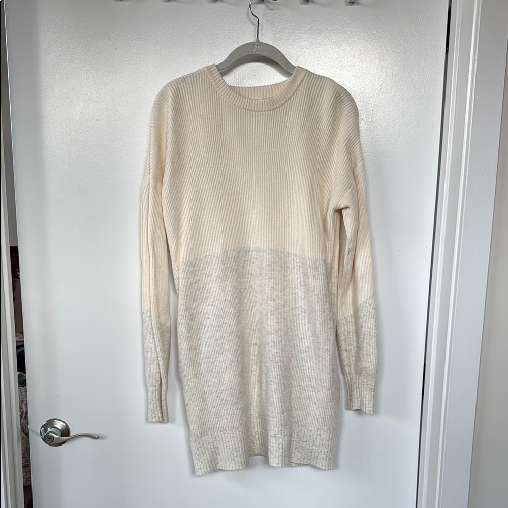Women's Lululemon Cream and Gray Sweater Dress